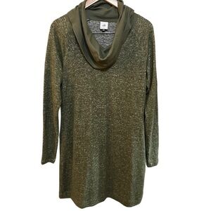 CAbi Dress Cowl‎ Neck Olive Green Mini Fall Career Work Office Professional SM